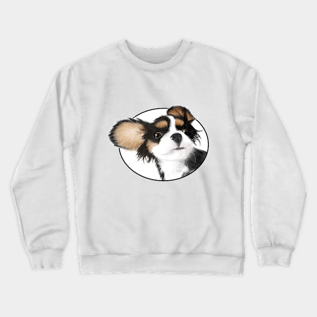 Puppy in the move Crewneck Sweatshirt by SabinasArts